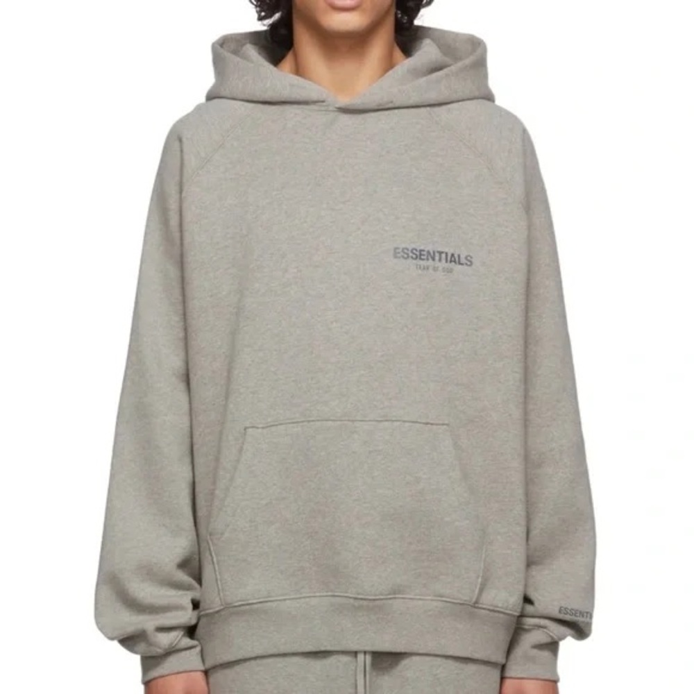 Essentials Fear Of God Reflective Hoodie in Fog Size XXL